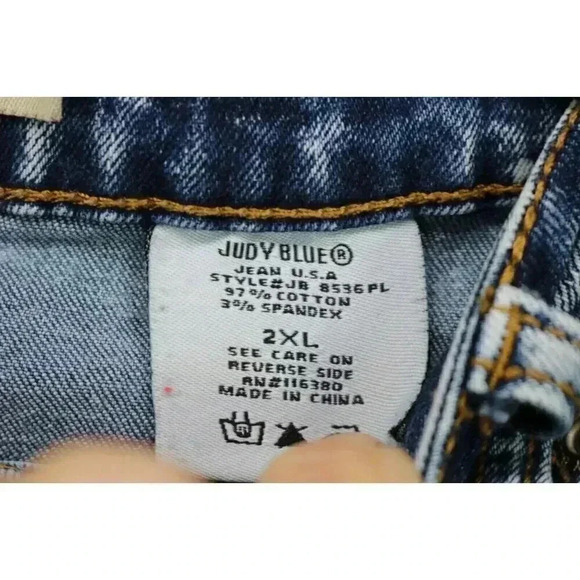 Judy Blue High Waist Acid Wash Skinny Jeans Size 2X-Stretch - Picture 4 of 7